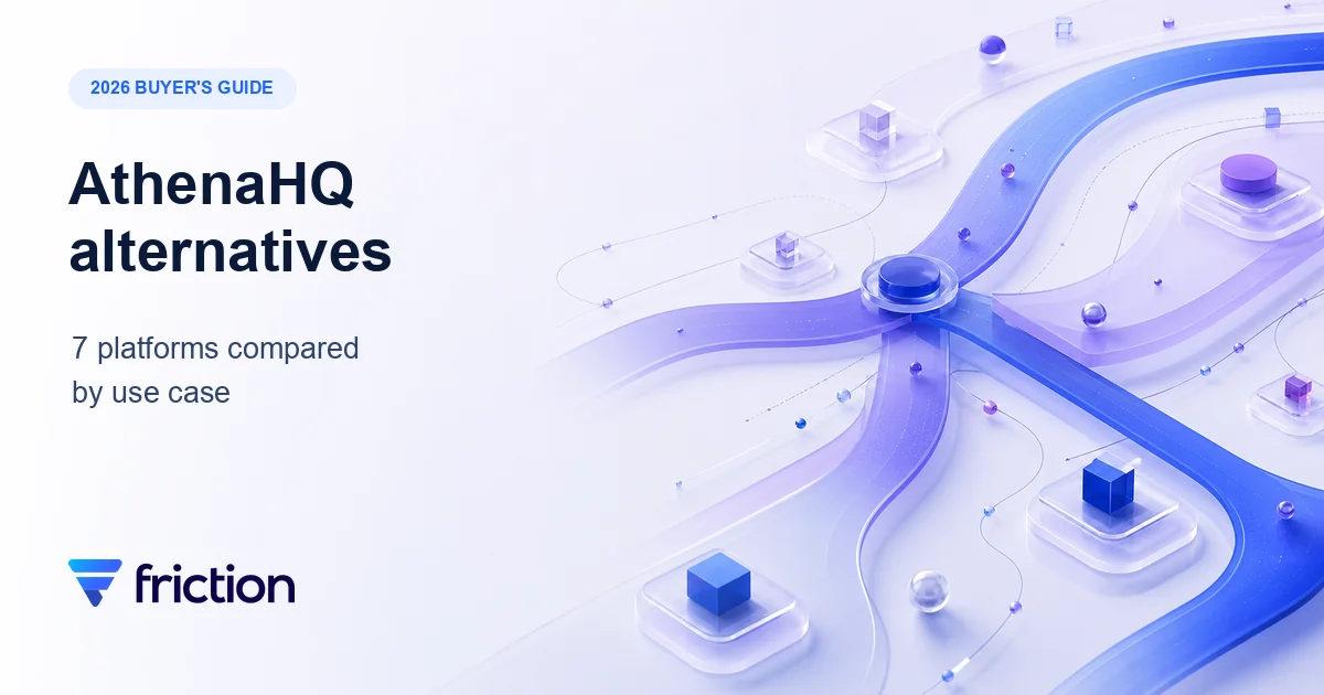 AthenaHQ alternatives comparison with seven AI visibility platforms arranged around several decision paths