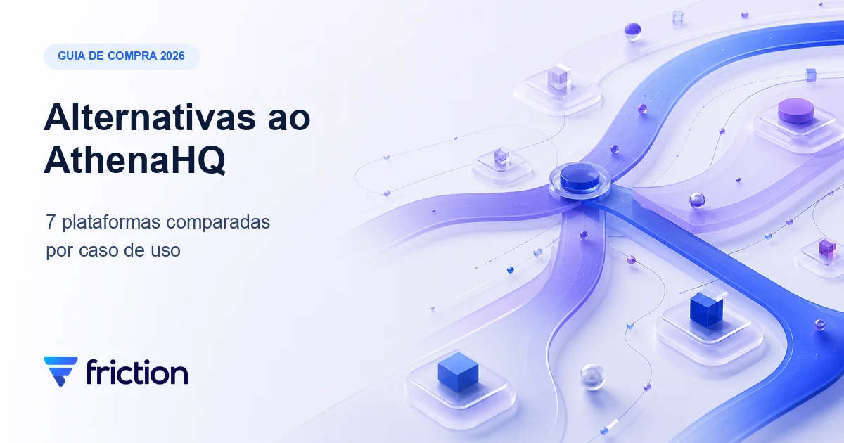 Guia de alternativas ao AthenaHQ com um caminho visual de decisão