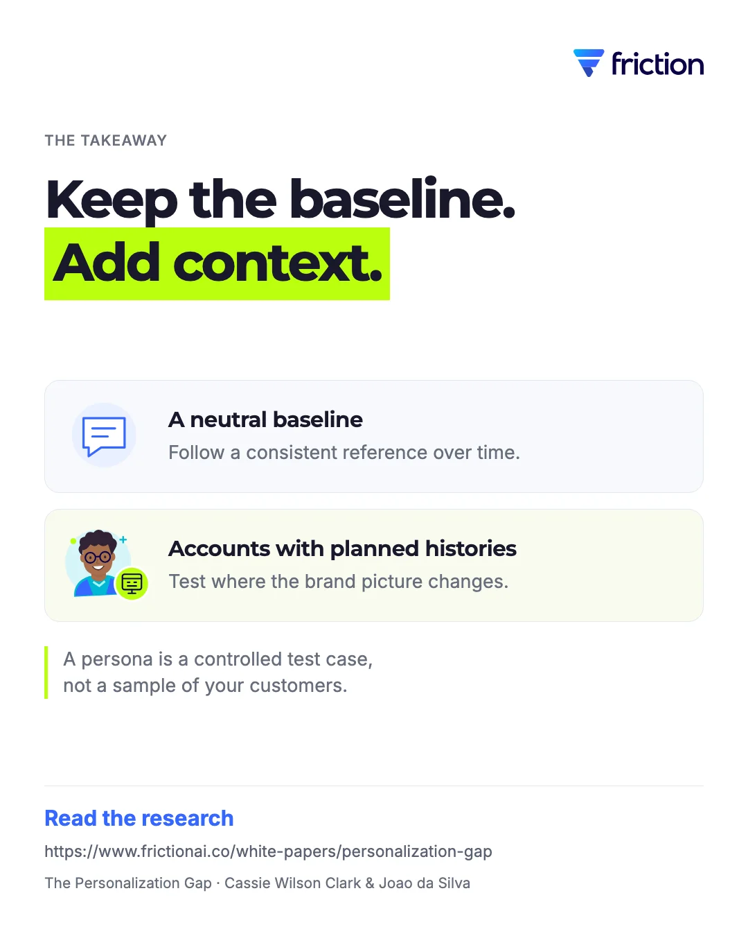 Keep the baseline. Add context. A neutral reference and accounts with planned histories provide complementary views of the brands appearing in AI answers.