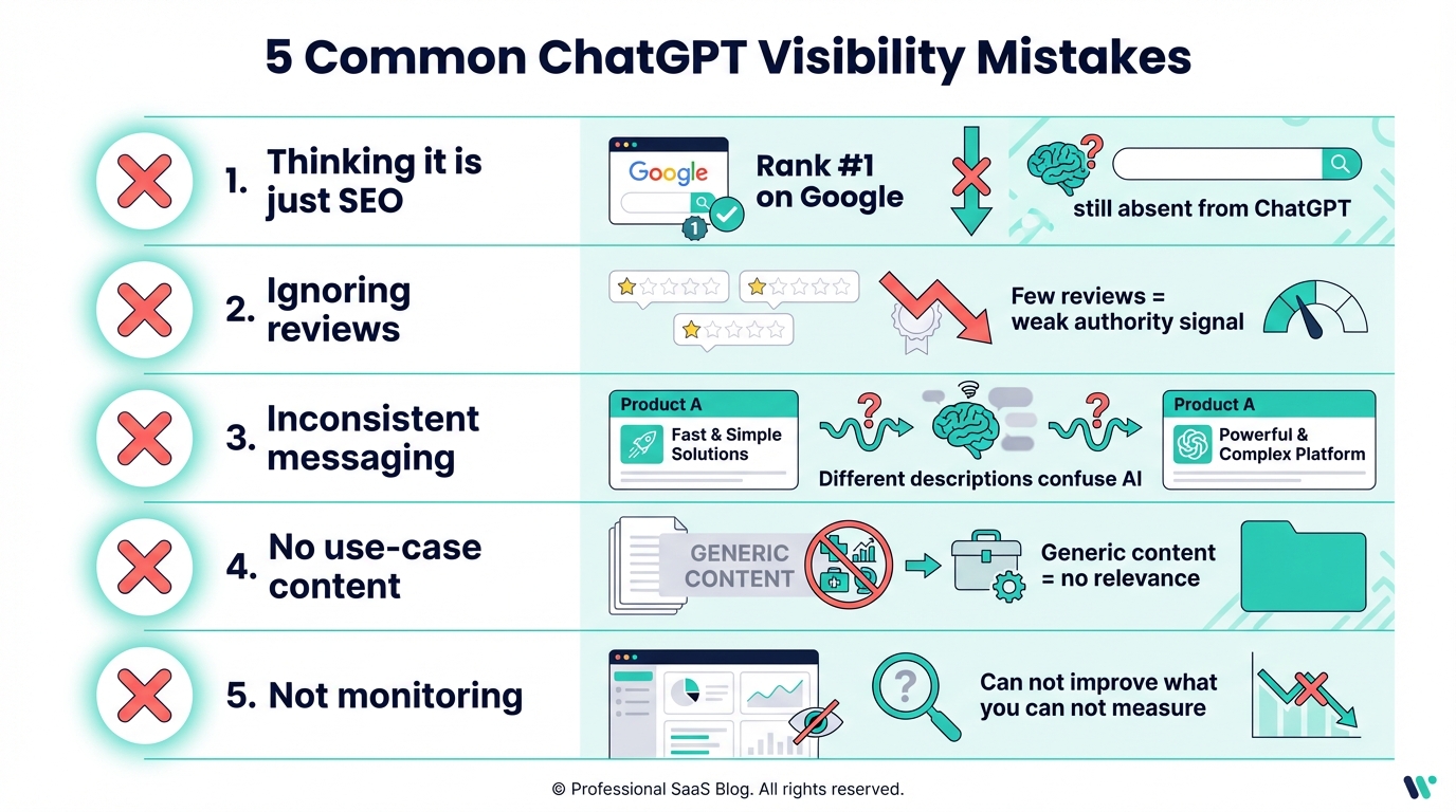 Five common mistakes that make brands invisible in ChatGPT