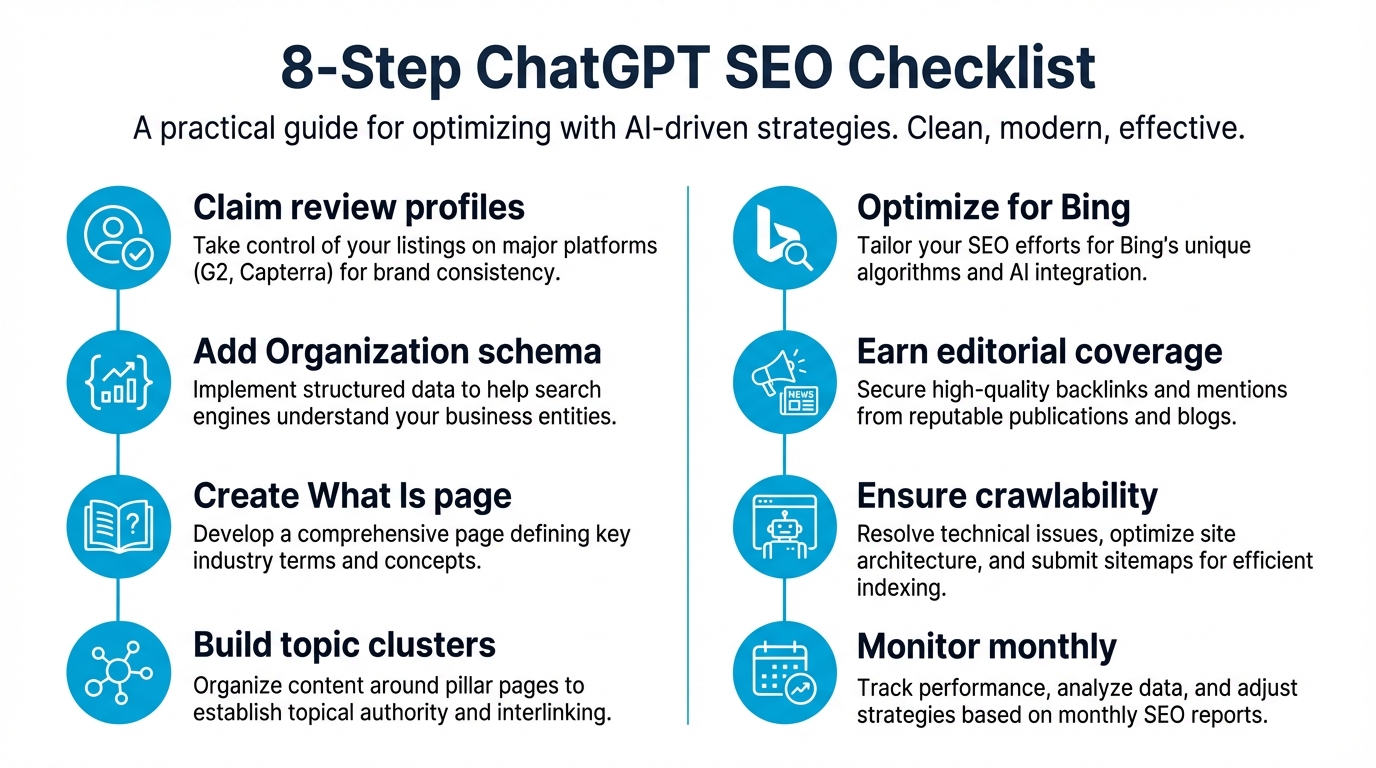 8-step ChatGPT SEO optimization checklist