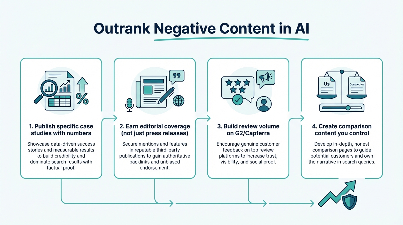 Four tactics to outrank negative content in AI answers