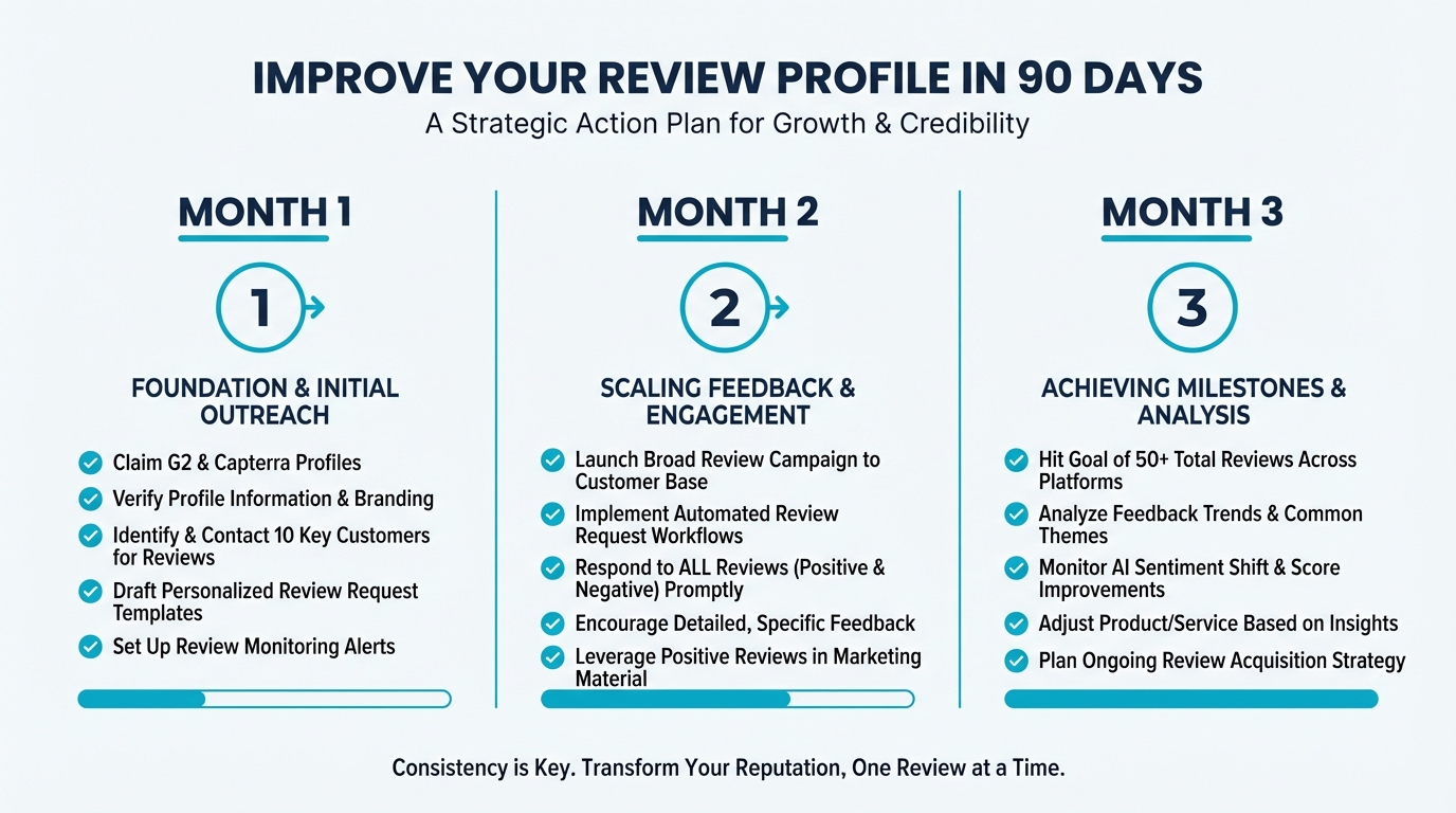 90-day plan to improve your review profile for AI visibility